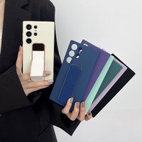 For Samsung Galaxy S24 25 23 Ultra Case Magnetic Stand for Galaxy S25 Plus 폰케이 S26 울트라 Wrist Strap Holder Protector Case