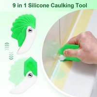 1pcs Household 9 in 1 Silicone Caulking Tool Sealant Spreading Professional Tile Window Grout Edge Removal Joint Sealant Spatula