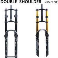2026BOLANY bicycle fork 26/27.5/29er MTB Suspension Air Fork Magnesium Alloy Double Shoulder Air Oil Lock Straight Downhill fork