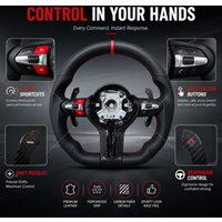 Upgraded Steering Wheel Carbon Fiber For BMW M Sport For F10 F12 F30 F32 F34 F45 F22 F39 F15 F16 F25 F26 M3 M5 M6 With Red Mark