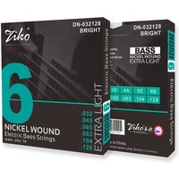 ZIKO 6-saitige Saiten für Bass- und E-Gitarre, Saiten mit Nickel umsponnen, sechseckiger Legierungskern, E-Gitarre, Basssaite, Saiteile