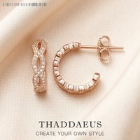 Rose Gold Hoop Earring Infinity Love Europe Style Glam Fine Jewerly For Women New Romantic Gift In 925 Sterling Silver