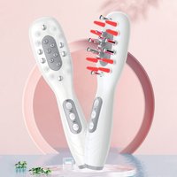 EMS Head Massage Brush Vibration Main brush Red Blue Purple LED Scalp Care Oil Applicator Hair Comb Health Care