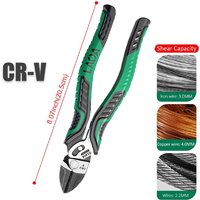 LAOA 8 Inch Diagonal Cutting Pliers CR-V Steel Multi-Axis Eccentric Labor-Saving Shear Sharp for Wire 4.0mm 3.0mm 2.2mm