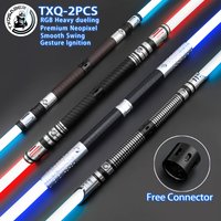 TXQSABER 2PCS With Free Connector Ventress-Plus E31 E35 E01 E29 E02 Lightsabers Heavy Dueling NeoPixel Laser Sword Smooth Swing