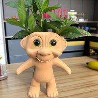 1 piece of whimsical alien body resin flowerpot - a unique green plant pot suitable for indoor/outdoor gardens and home decor