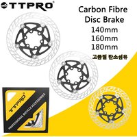 TTPRO 6-Bolt Centerlock Ultra-Light Disc Brake Rotor with Heat Dissipation for MTB Road Bike 140mm/160mm High-Performance Brake