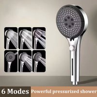 Booster 6 Modes Shower Head Multifunctional Adjustable Filter Dechlorination Household Bathroom Large Water Volume Shower Set
