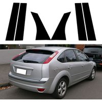 6pcs/set for Ford Focus Sedan/Hatchback 2005 2006 2007 2008 2009-2014 Car Door Window Trim Pillar Posts Decorative Cover Trim