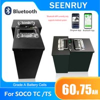 Super SOCO TS TC 60V 75AH Lithium Battery Pack Original Replacement Large Capacity Bluetooth APP