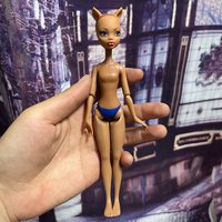 15cm Height Monster Doll 1/8 Bjd Wolf Sister Doll Without Hair Girls Play House Dress Up Toys
