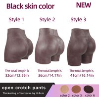 Silicone Butt Hip Enhancement Women Open Crotch Pants Artificial Hip Shaper Padded Cosplay Underwear Buttocks Shaping Clothes