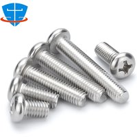 DIN7985 GB818 100 pcs M1 M1.2 M1.4 M1.6 M2 M2.5 M3 M4 M5 M6 M8 304 En Acier Inoxydable Rond Pan Tête Phillips Machine Vis Bouton Tête Cap Croix Encastré Commutateur-douille Vis À Bois Boulons
