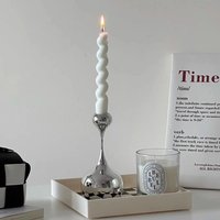 1/3pcs Silver Gold Black Tabletop Candle Holders Metal Art Table Decoration Wedding Photography Props Romantic