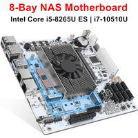 Topton 8-Bay NAS Motherboard Intel Core i7 10510U i5-8265U ES 8xSATA 2xNVMe 2x2.5G LAN 2xDDR4 PCIEX1 Mini ITX Firewall Mainboard