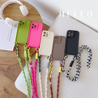 Lanyard Case Suitable For iPhone 16 Pro Max 15 Plus 14 12 11 13 Crossbody Neck Cord Strap Soft Lens Protection Matte Cover