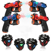 VATOS Infrared Laser Tag Gun Data Sync Vests x4 for Kids Adults Indoor Outdoor Game Toy Laser Tag Blaster Gift for Boys Girls