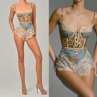 Boho Beach Vacation Women's Romper New 2026 Fashion Sexy Slim Print Jumpsuit Spring Summer Suspender Lace Jumpsuit For Women
