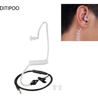 FBI Style Cool In-ear Headset Radiation Protection Earphone Monitor Earpiece Talkabout Mini Walkie Air Duct Earbuds