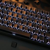 132 Keys Shadow Keycaps Edge Backlit PBT Side Print Shine Through White Keycap for MX Keyboard Cherry Profile