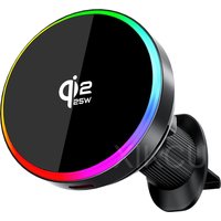 qi2.2 25W Car Wireless Charger for Magsafe iPhone 17 16 15 14 13 12 Pro Max Fast Charging Station Air Vent Phone Holder Stand