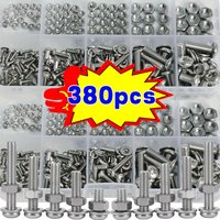 380pcs Hexagonal Nuts and Bolts Set | Durable M2 M2.5 M3 M4 M5 Metric Sizes, Carbon Steel, and Repair Hardware Tool Kit