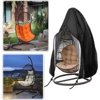 Oxford Cloth Egg Chair Cover with Zipper Heavy Duty Wicker Egg Swing Chair Covers Waterproof Windproof Hanging Chair Cover
