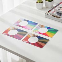 4 Pieces 4 Season Color Card Face Cutout Design Personal Color Test Card Warm Cool Tone Chart for Makeup Artists