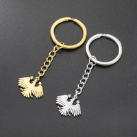 Stainless Steel Syria Eagle Hawk Keychain for Women Men Country Syrian Flag Bag Car Keyring Jewelry Gift Wholesale 2026 New