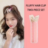 2Pcs Natural Fluffy Clips Lazy Hair Top Styling Hairpins Hair Root Hair Rollers Bangs Curling Hair Clips Curlers Tools Barrette