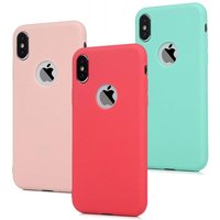Frosted Silicone Candy Cover For iPhone X Xr Xs Max 12 mini 11 Pro Max 6 6S 7 8 Plus SE 2020 Flexible Gel Phone Protector Cases