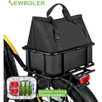 Rear Bike Basket With Large Rear Bike Rack Basket for Bike,Heavy Duty Metal Rear Bicycle Basket Perfect Mount for Electric Bike