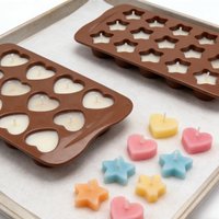 15-Cavity Heart & Star Silicone Mold – Flexible Non-Stick Wax Mold for Candles, Soap, Resin & Party Favors