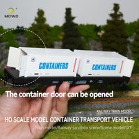 1/87 Train Model HO, Metal Railway Train Model 51-foot Double Container Carrier 98240 Can open the door