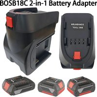 For Bosch 2 Packs 18V GBA Li-ion Battery BOSB18C 2-in-1 Adapter Converted To for Bosch PBA Series Battery Cordless Power Tool