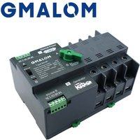 Dual Power Automatic Transfer Switch Rail 2P 3P 4P ATS Electrical Selector Switches Uninterrupted Power 63A 100A 50/60HZ HQ