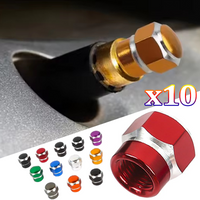 4/10Pcs Aluminum Car Bicycle Tire Wheel Valve Caps Universal Dustproof Tyre Wheel Stem Air Valve Covers for Car Truck Bike Moto
