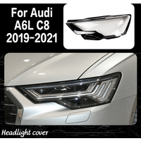 Vordere Scheinwerferabdeckung für Audi A6 A6L C8 2019 2020 2021 Transparente Scheinwerferlinse Plexiglas Ersatz für Original-Lampenschirm