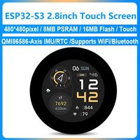 ESP32 S3 2.8inch Touch Screen Round LCD Display QMI8658 Sensor/SD/MP3 Audio/Battery Port LVGL/HMI For Arduino