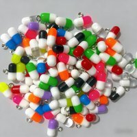 Cute Pill Capsule Resin Pendants 10Pcs DIY Handmade Jewelry Charms for Earrings Bracelets Necklace Craft Supplies