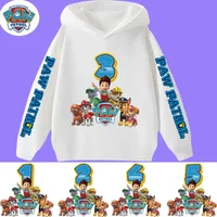 PAW Patrol Boys'Sport Shirt Spring/Summer Long-Sleeved Pullover Girls'Casual Top Digital Print 1-12 Children's Hooded Sweatshirt