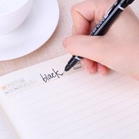 Double Headed Oil-Based Marker Pen Waterproof Oil Marker Pen 0.7mm & 1.5mm Oily Graffiti Pen for Drawing Outlining Labeling