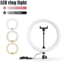 10inch LED Selfie Ring Light With Phone Stand Dimmable 16-33cm Led Fill Lamp Photography Ringlight For Vlog Video Live Fill Lamp