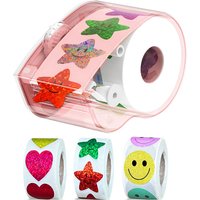 Manual Sticker Dispenser for 1-1.5 Inch Roll Stickers Pink Hot Sale in Stock