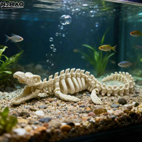 1Pcs Resin Large Dinosaur Bone Replica With Fins Mosasaurus Skeleton Aquarium Decoration For Fish Tank Ornament DIY Accessories