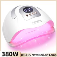 SUN X26 MAX Nail Dryer Machine 380W UV LED Lamp for Nails 81LEDS Gel Polish Curing Manicure Lamp With Auto Smart Sensor Nail Art
