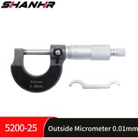 SHANHR Outside Micrometer 0-1"0-25mm Precision Gauge Caliper Micrometer Machinist Tool