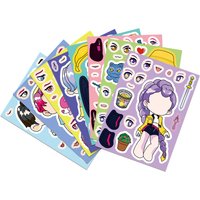 8/16Pcs Cute KPop Demon Hunters Puzzle Stickers Make a Face Cartoon For DIY Phone Laptop Luggage Skateboard Graffiti Decals