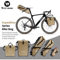 WEST BIKING Waterproof Bike Rack Bag 18L-28L Expandable Bicycle Pannier Bag Quick Install Reflective MBT Bike Rear Luggage Bag