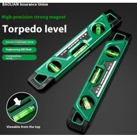 Three Bubble Mini Magnetic Level High Precision 0°/45°/90° 225MM Shockproof Ruler High-precision Horizontality Bore Gauge